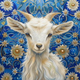 Farmcore Blue Baby Goat Art Print