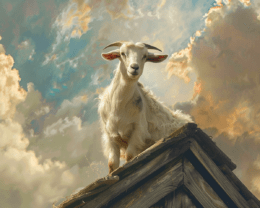 A Very High Goat Art Print