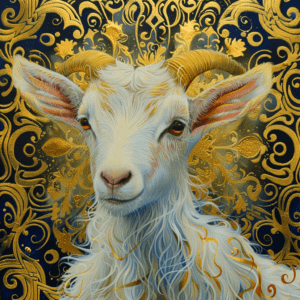 Gold Goat Art Print