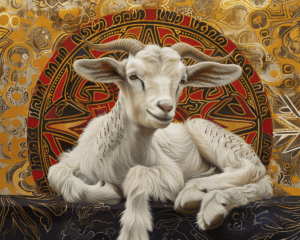 Nouveau Goat Art Print