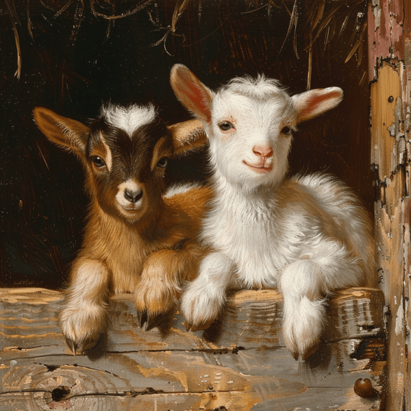 A Couple of Kids Goat Art Print