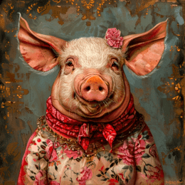 Ms. Pig Art Print