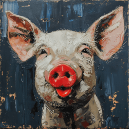 Lipstick on a Pig Art Print