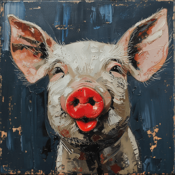 Lipstick on a Pig Art Print