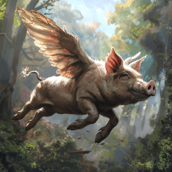 Flying Pig Art Print