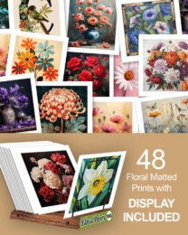 Floral Art Print Collection with Retail Display