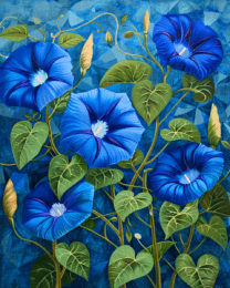 Folk Art Style - Morning Glory Magic Art Print