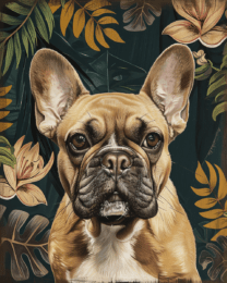 Victorian Nouveau French Bulldog Art Print