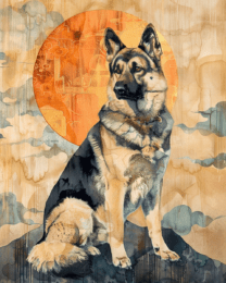 German Shepherd Zen Art Print