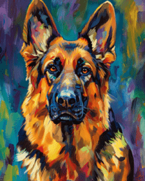 German Shepherd Portrait Art Print