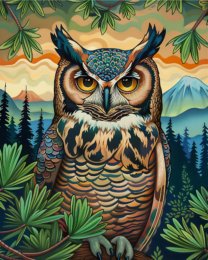 Great Horned Owl - Mowbi's Wildlife Art Print Collection