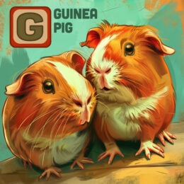 Kids Guinea Pig 8x8 Art Print