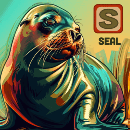 KIDS S Seal alphabet art print