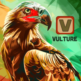 KIDS V Vulture alphabet art print