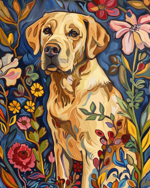 Nouveau Labrador Retriever Art Print