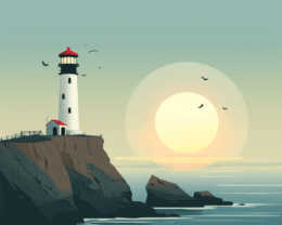 Minimalist Lighthouse Art Print