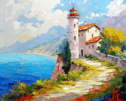 Captivating Coastal Lighthouse Art Print