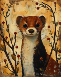 Long-Tail Weasel - Mowbi's Wildlife Art Print Collection