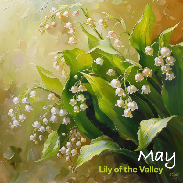 MAY LILY VALLEY flower art print