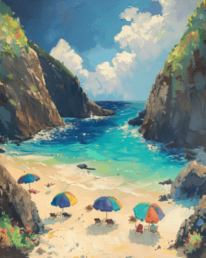 Magical Beach Day 8x10 art print