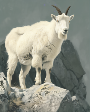 Mountain Goat - Mowbi's Wildlife Art Print Collection