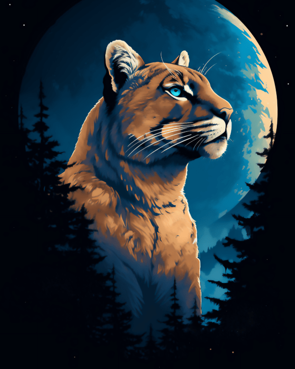 Mountain Lion - Mowbi's Wildlife Art Prints