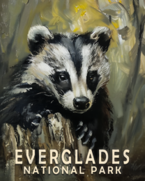 Badger Art Print - Mowbi's Everglades National Park