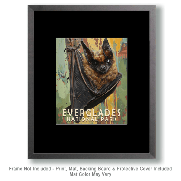 Folk Art Bat Art Print - Mowbi's Everglades