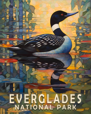 Loon Art Print - Mowbi's Everglades National Park