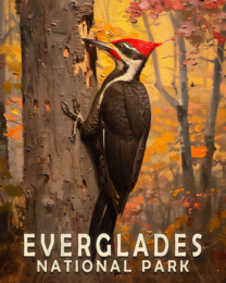 Pileated Woodpecker Art Print - Mowbi's Everglades National Park