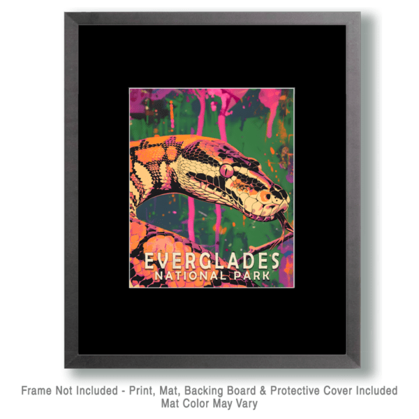 Pop Art Python Art Print - Mowbi's Everglades