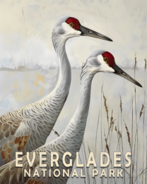 Sandhill Cranes Art Print - Mowbi's Everglades National Park