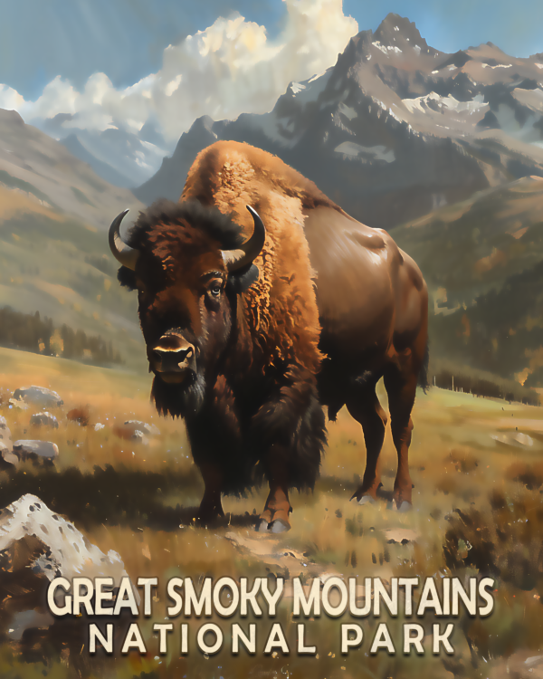 Bison - Mowbi's Smoky Mountains Art Print Collection