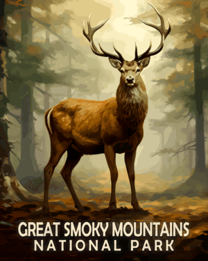 Buck Deer - Mowbi's Smoky Mountains Art Print Collection