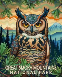 Great Horned Owl - Mowbi's Smoky Mountains Art Print Collection