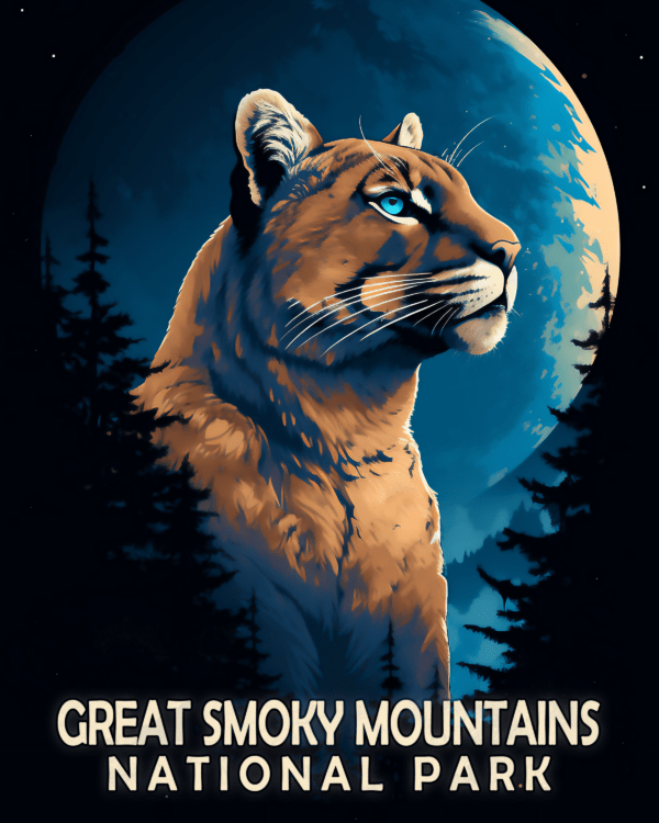 Mountain Lion - Mowbi's Smoky Mountains Art Print Collection