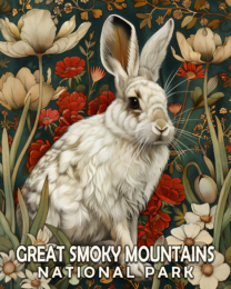 Nouveau Snowshoe Hare - Mowbi's Smoky Mountains Art Print Collection