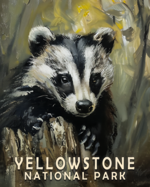 Badger - Yellowstone National Park Art Print