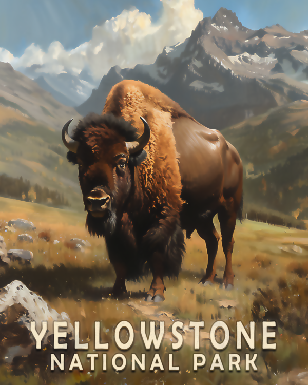 American Bison - Yellowstone National Park Art Print