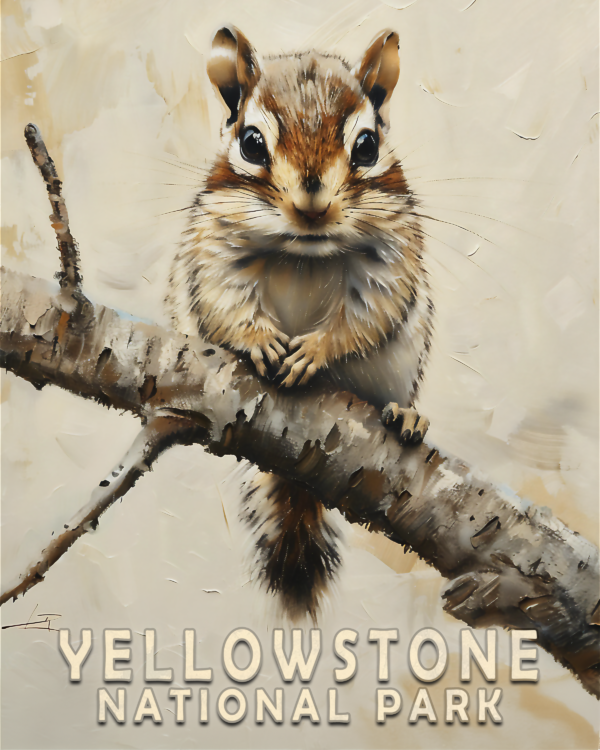 Baby Chipmunk - Yellowstone National Park Art Print