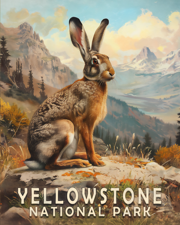 Jackrabbit - Yellowstone National Park Art Print