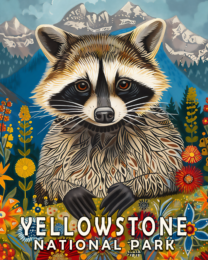 Raccoon - Yellowstone National Park Art Print