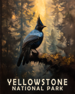 Stellar Jay - Yellowstone National Park Art Print