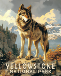 Wolf - Yellowstone National Park Art Print