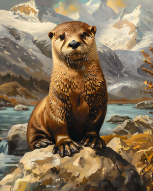 Otter - Mowbi's Wildlife Art Print Collection