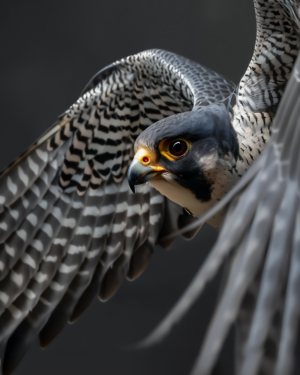 Flying Peregrine Falcon - Mowbi's Wildlife Art Prints