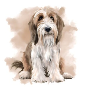 Watercolor Petit Basset Griffon Vendéen Art Print