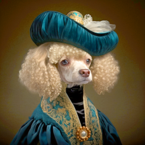 Victorian Lady Poodle Art Print