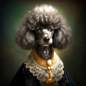 Lady Poodle Art Print