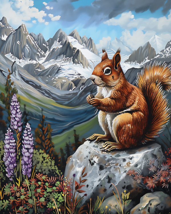 Red Squirrel - Mowbi's Wildlife Art Print Collection